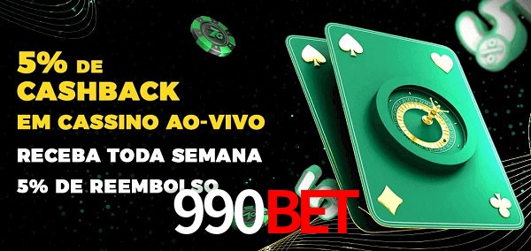 Promoções do cassino ao Vivo 990BET